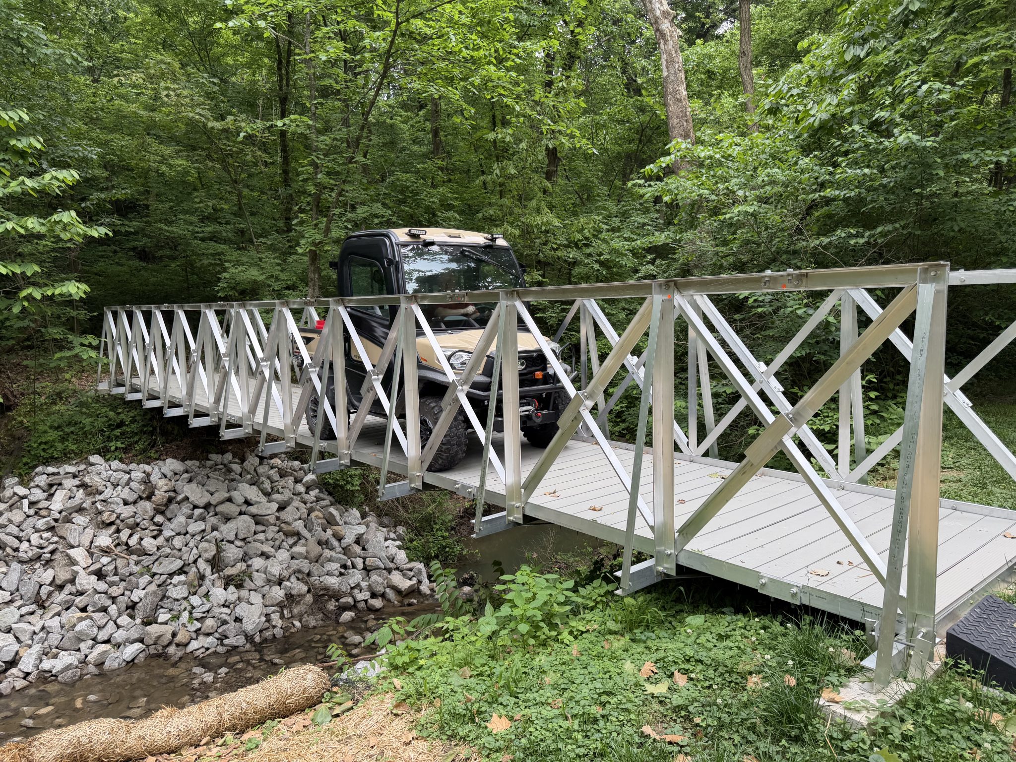 Prefabricated Aluminum Bridge and Dock Kits | Rolling Barge Bridges